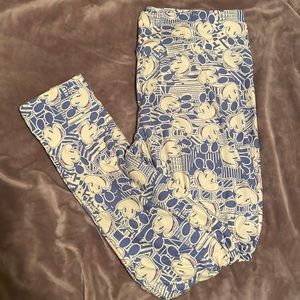 LulaRoe Blue Disney Mickey Leggings TC